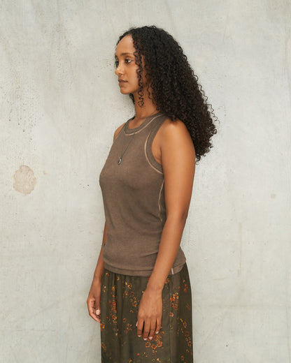 Brown Ti Tank Top