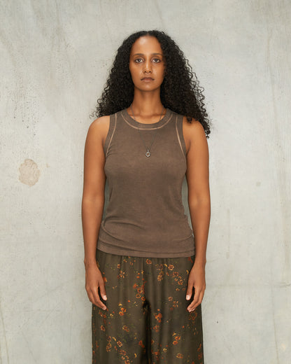 Brown Ti Tank Top