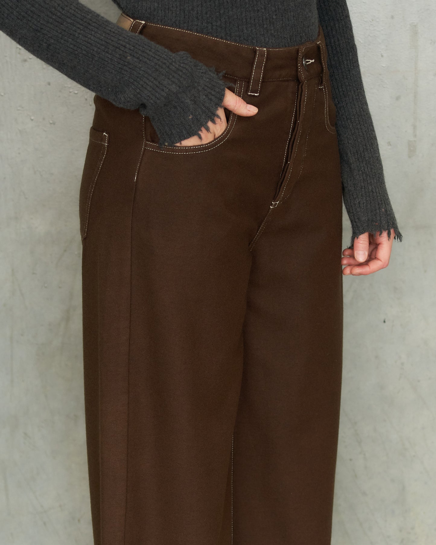 Brown Wool Phyllis Pants