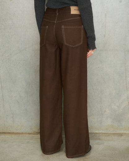 Brown Wool Phyllis Pants