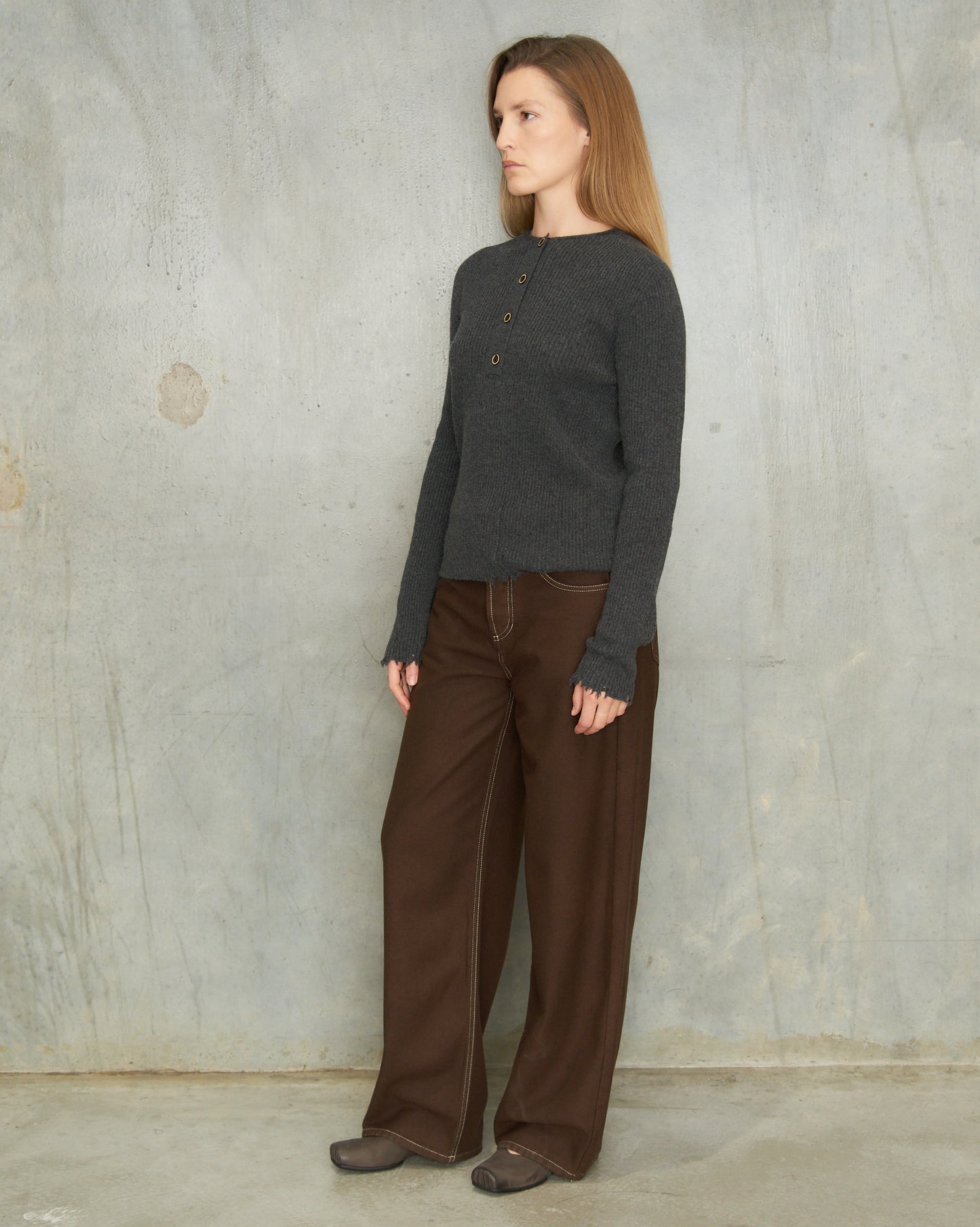 Brown Wool Phyllis Pants