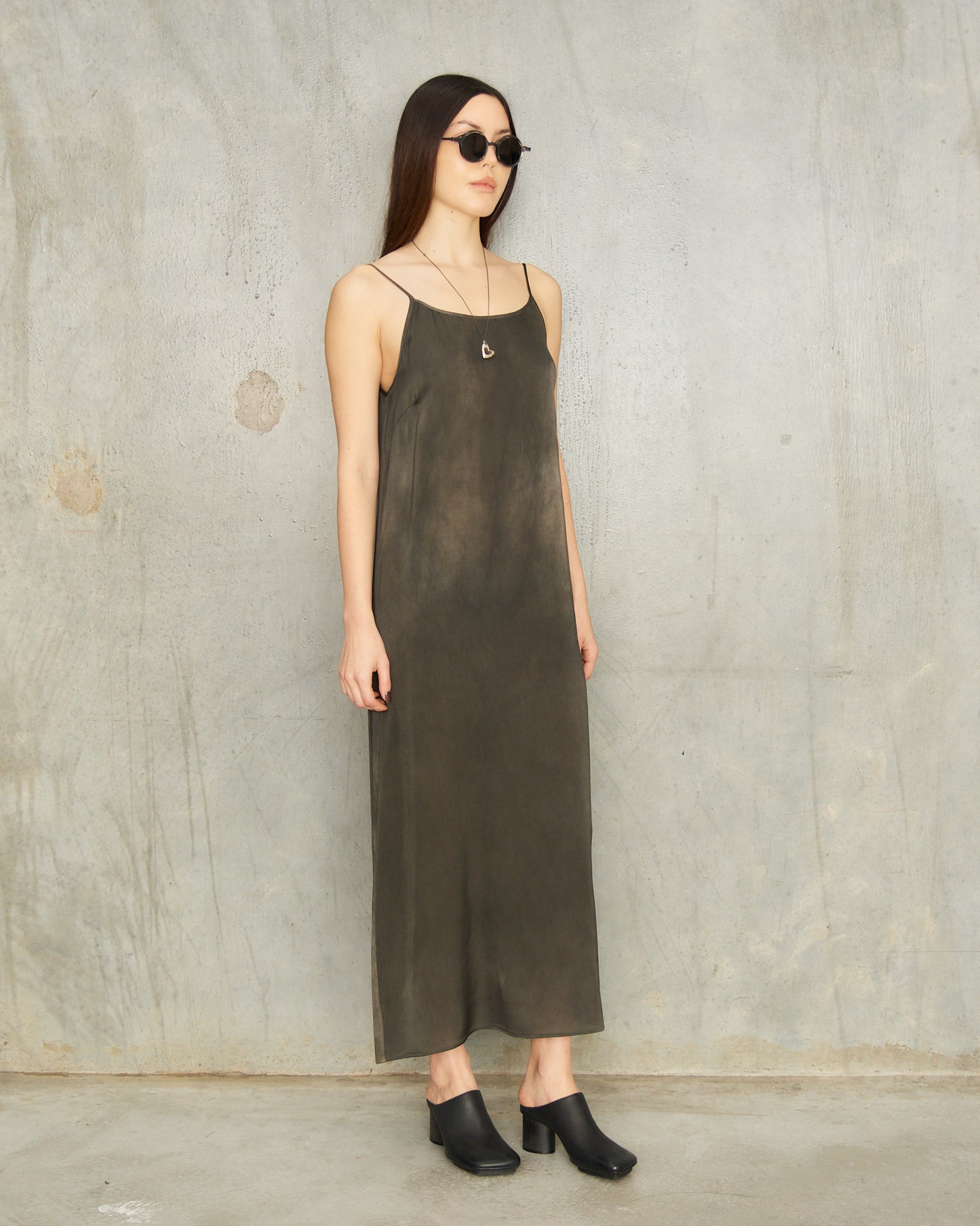 Dark Grey Dyed Anaya Dress