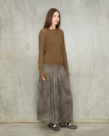 Dark Grey Dyed Gillian Skirt