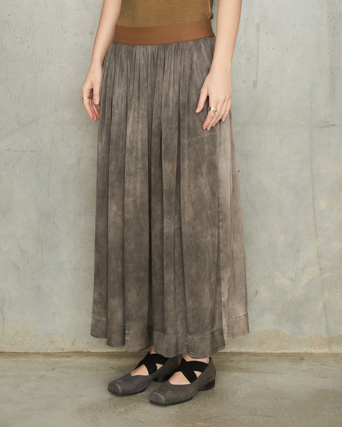 Dark Grey Dyed Gillian Skirt