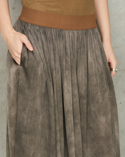 Dark Grey Dyed Gillian Skirt