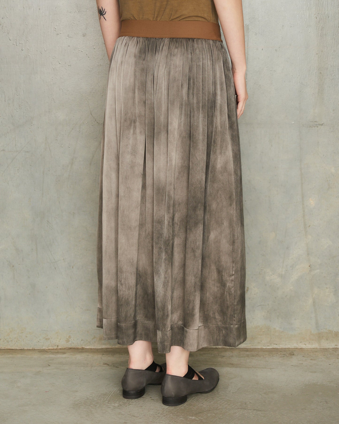 Dark Grey Dyed Gillian Skirt