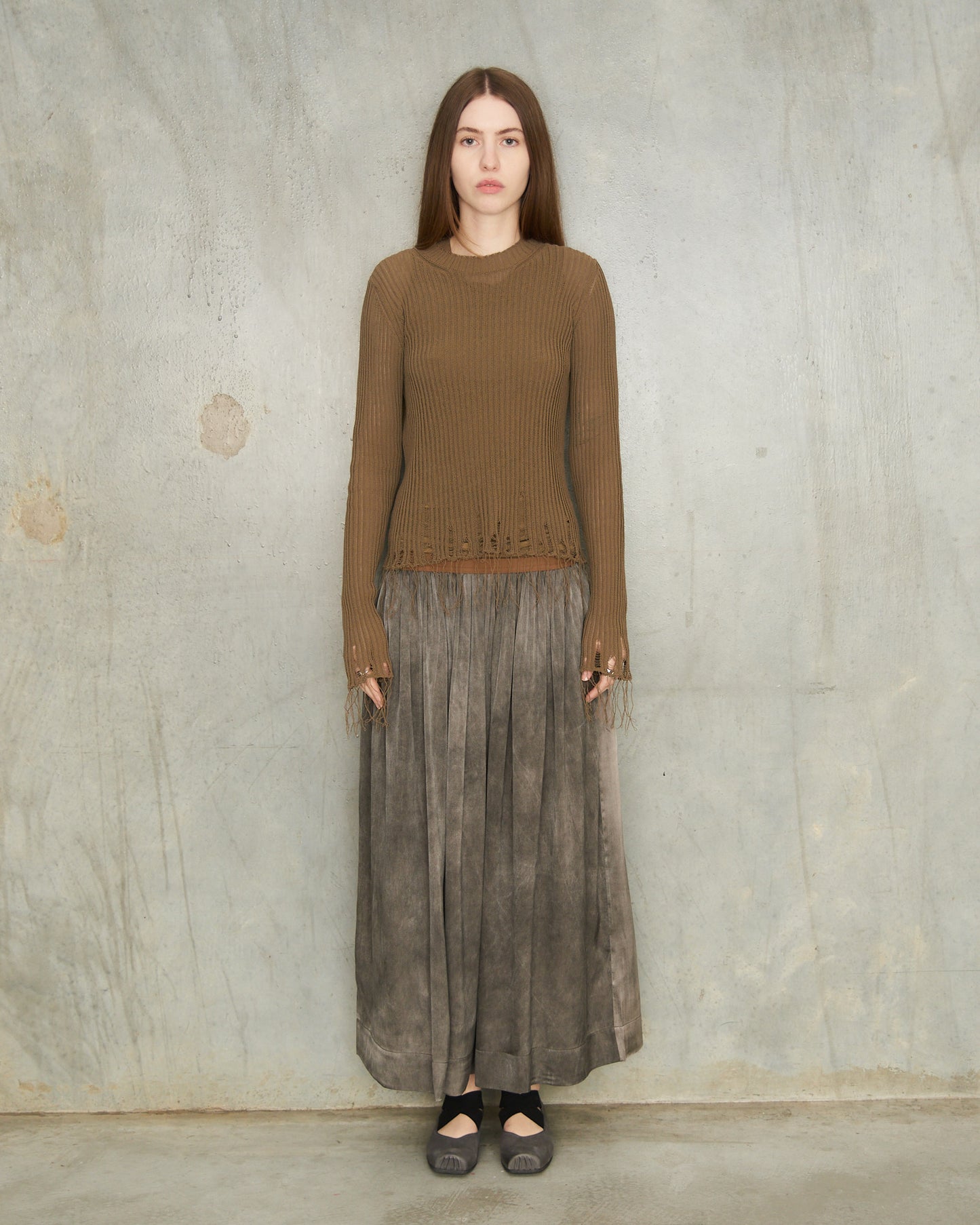 Dark Grey Dyed Gillian Skirt