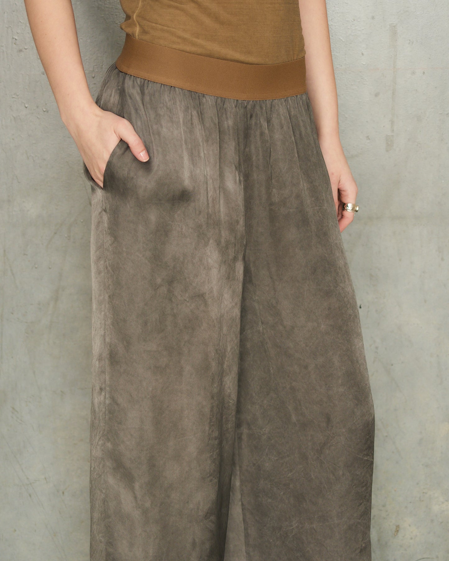 Dark Grey Dyed Pansy Pants