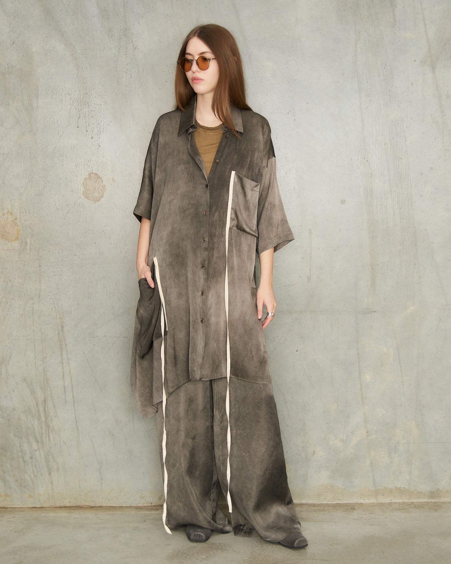 Dark Grey Dyed Pansy Pants