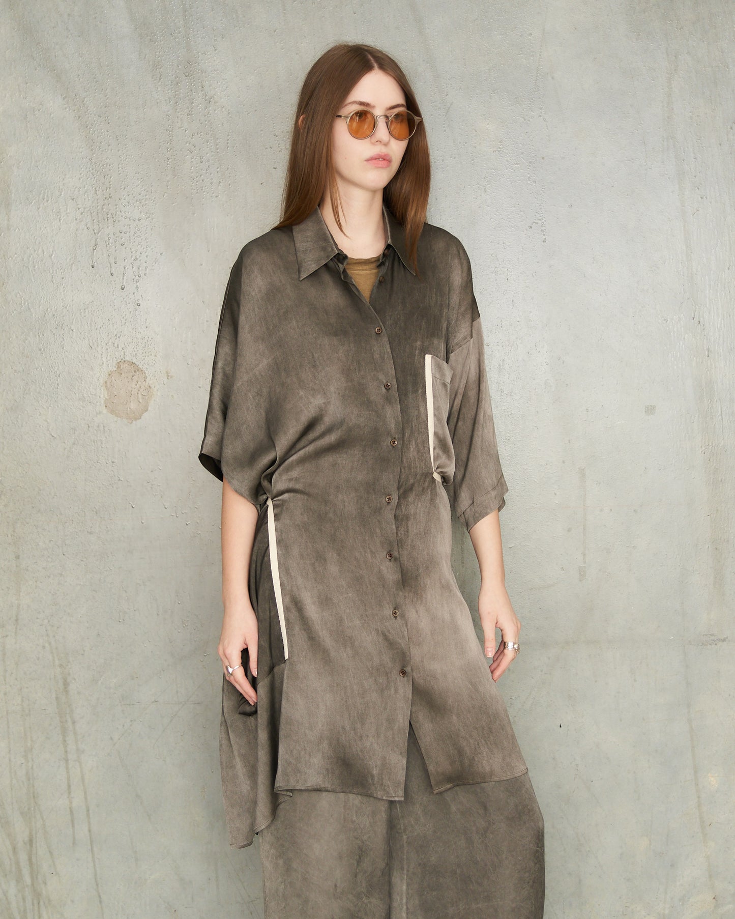 Dark Grey Dyed Thetis Shirt