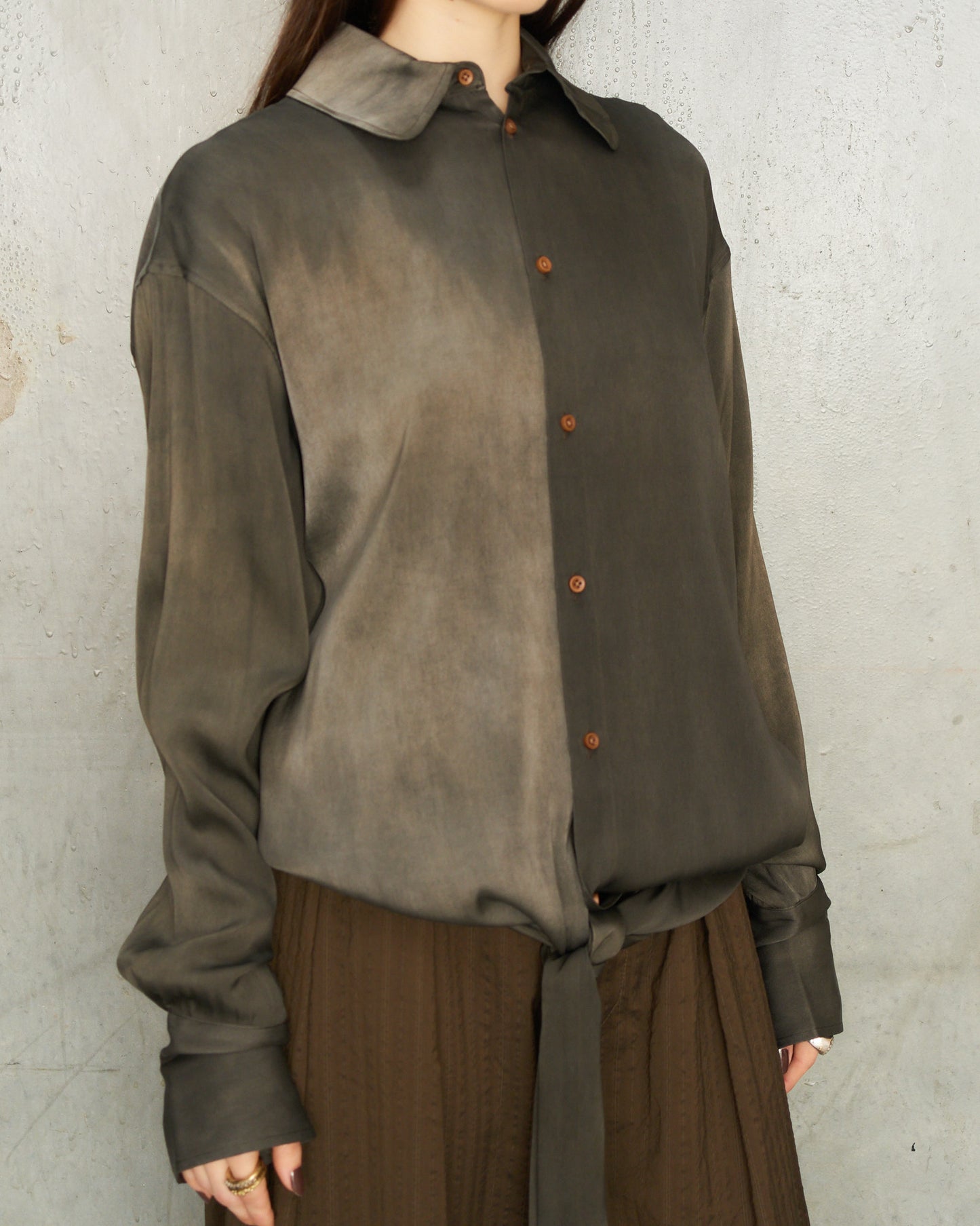 Dark Grey Dyed Tubby Top