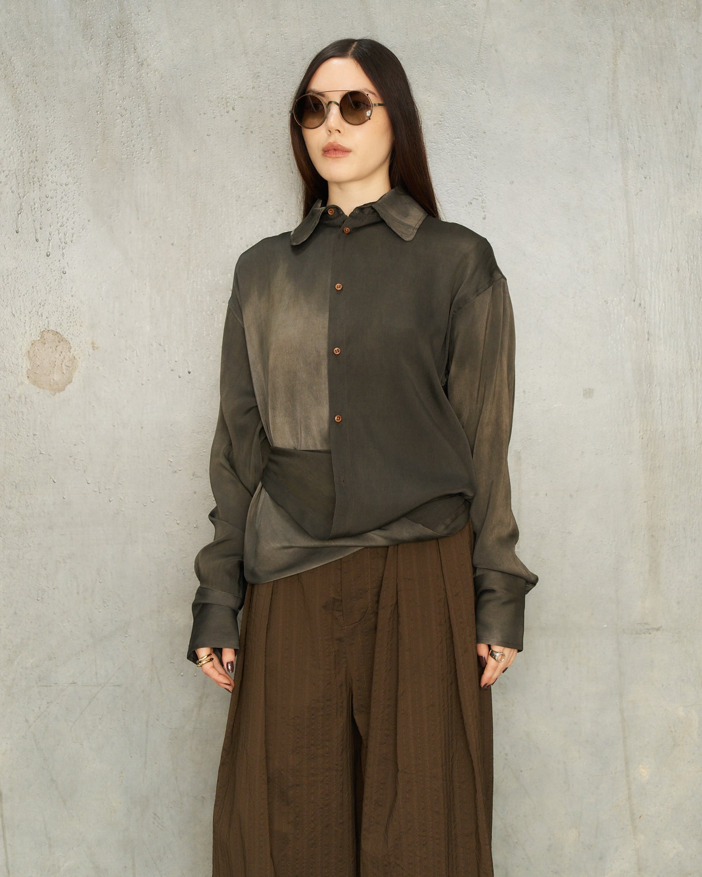 Dark Grey Dyed Tubby Top