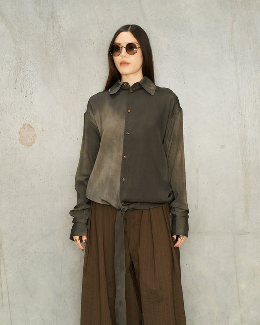 Dark Grey Dyed Tubby Top