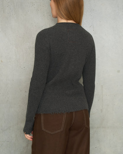 Dark Grey Henley Top