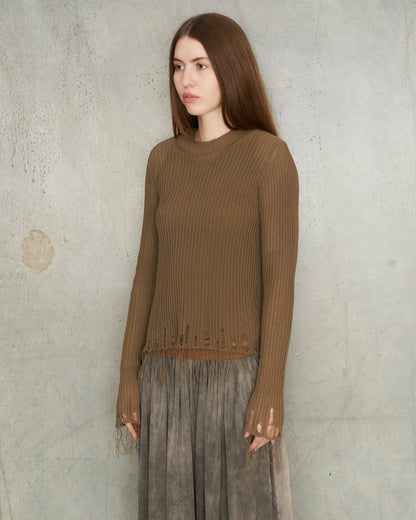 Dark Grey Trim Long Sleeve Top