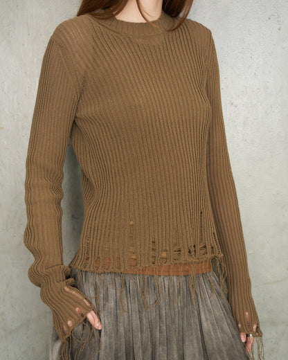 Dark Grey Trim Long Sleeve Top
