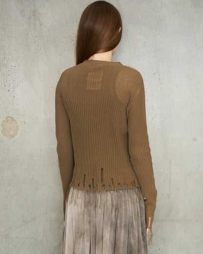 Dark Grey Trim Long Sleeve Top