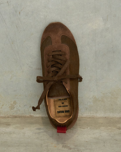 Dark Olive Horse Hair Sneakers