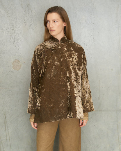 Dark Olive Velvet Kika Jacket