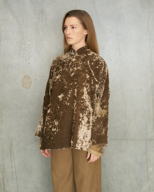 Dark Olive Velvet Kika Jacket