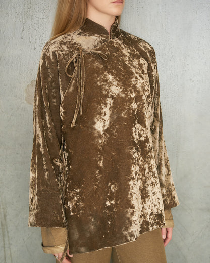 Dark Olive Velvet Kika Jacket