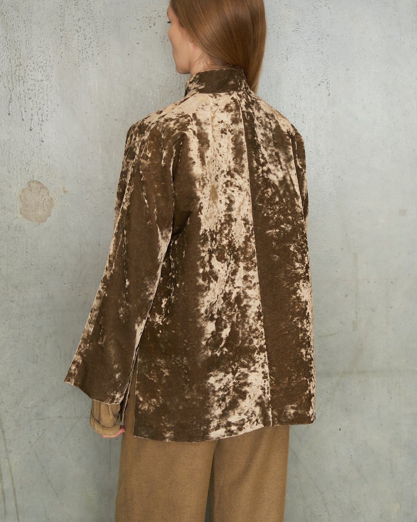 Dark Olive Velvet Kika Jacket