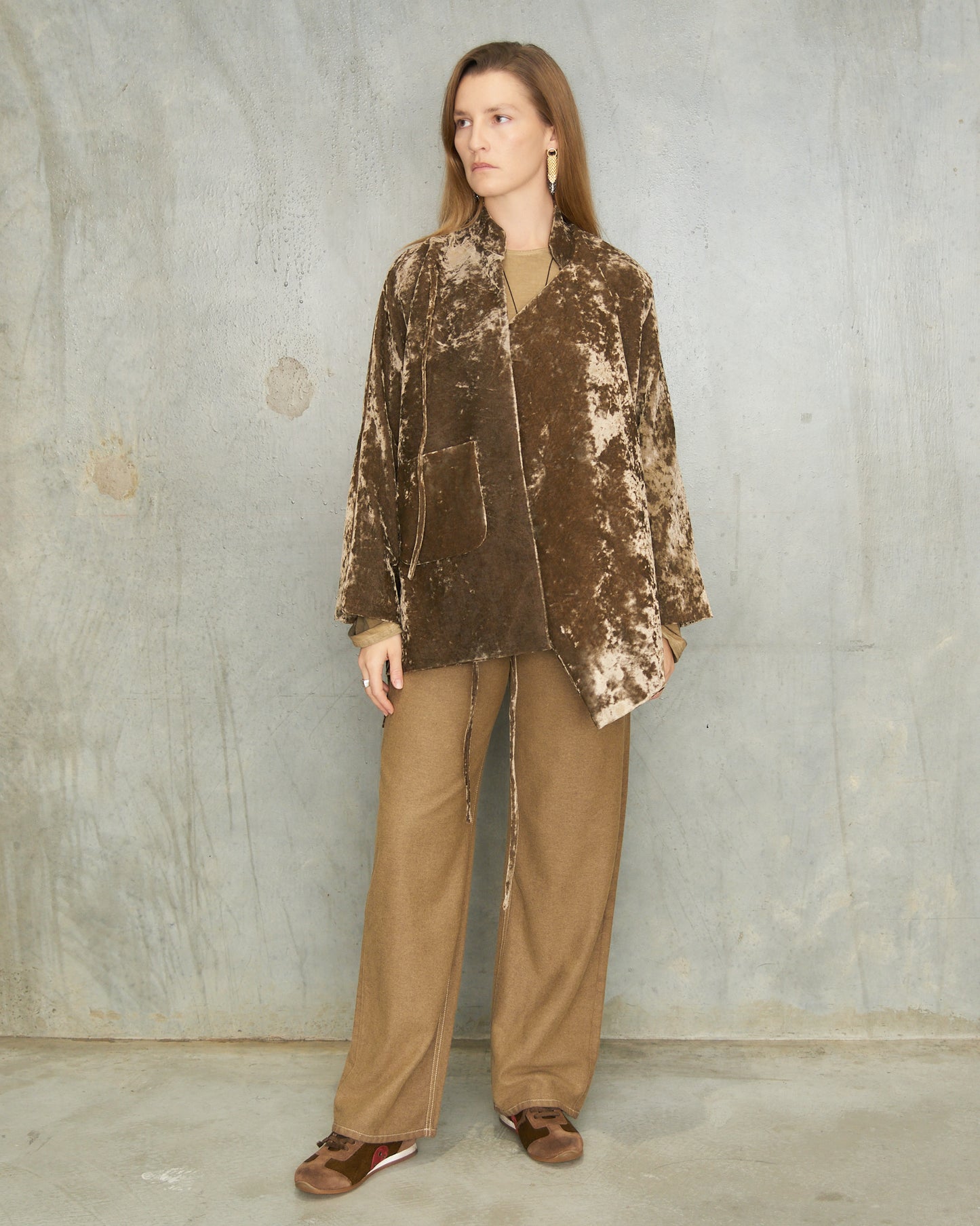 Dark Olive Velvet Kika Jacket