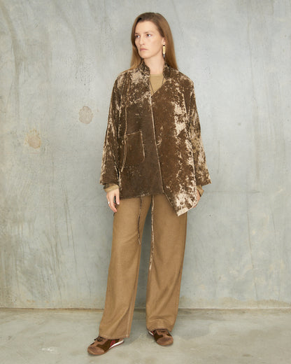 Dark Olive Velvet Kika Jacket