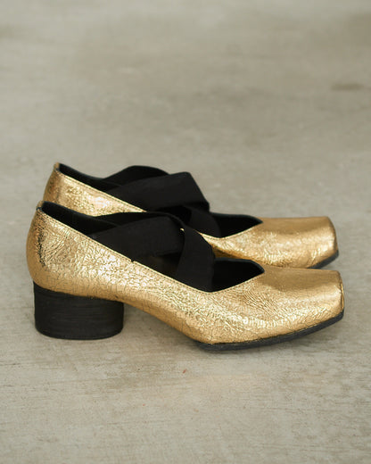 Uma Wang Gold Ballet Shoes