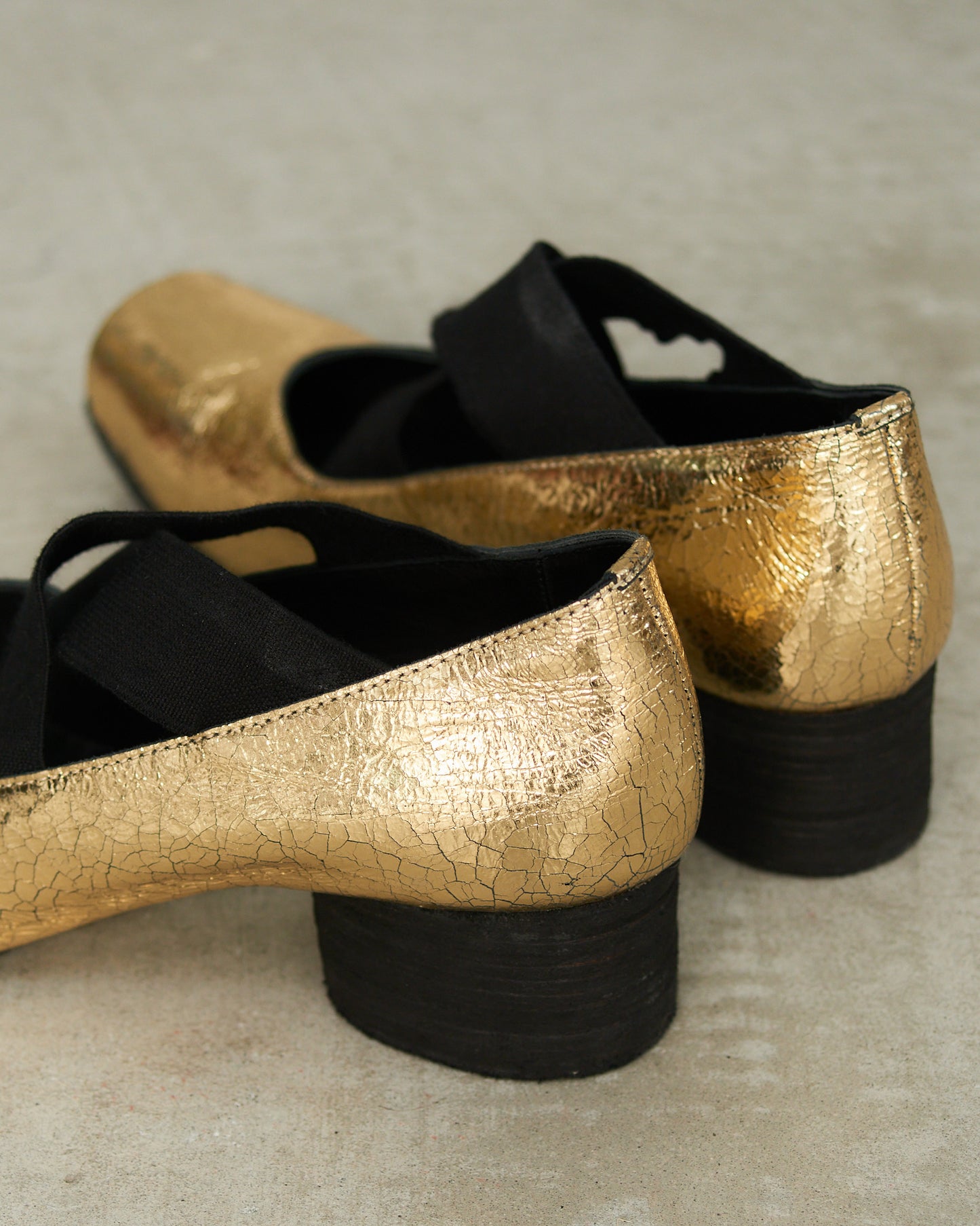 Uma Wang Gold Ballet Shoes