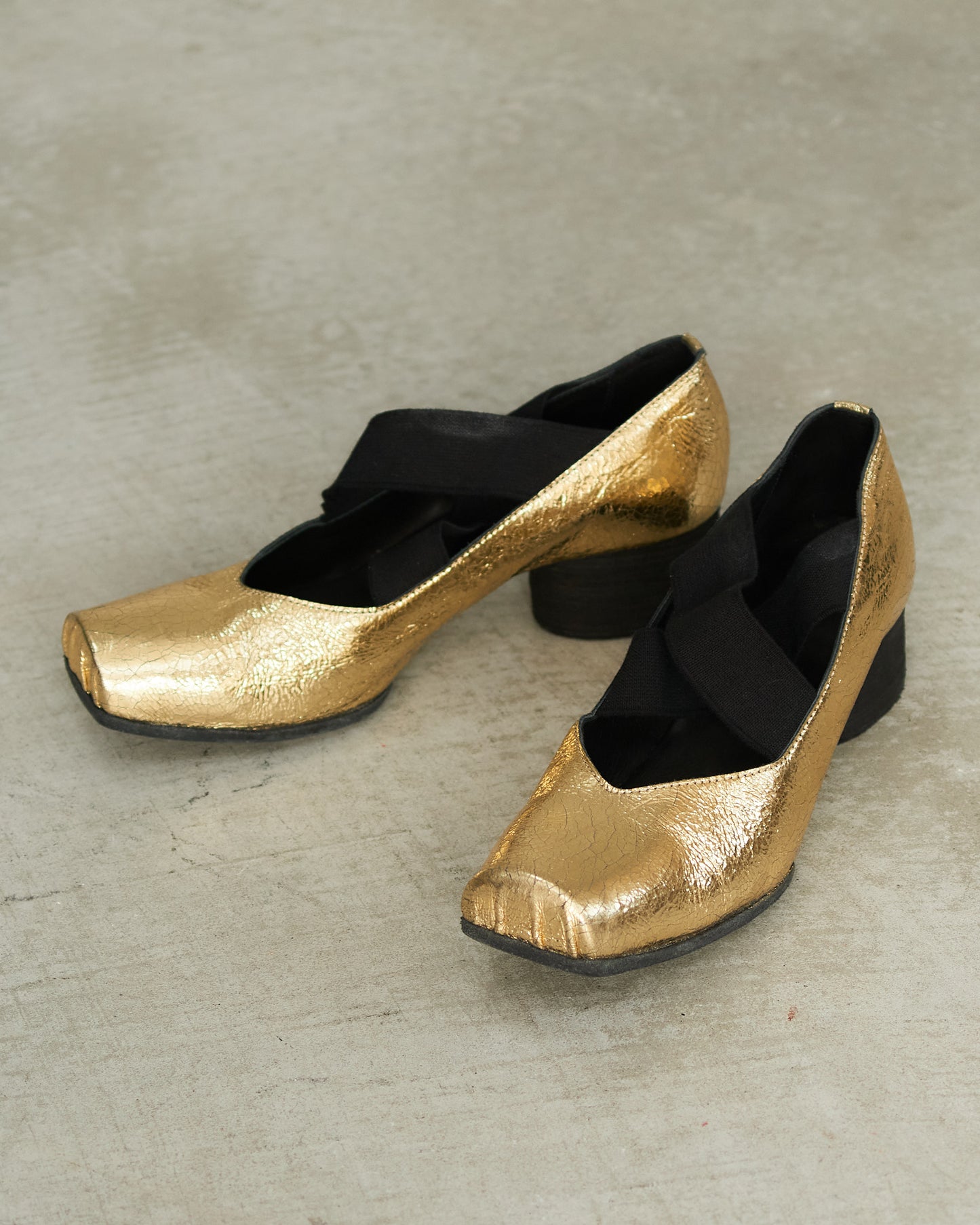 Uma Wang Gold Ballet Shoes