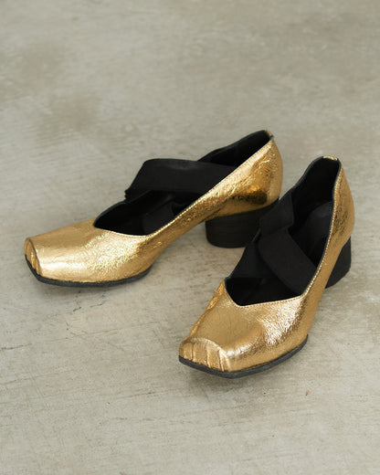 Uma Wang Gold Ballet Shoes