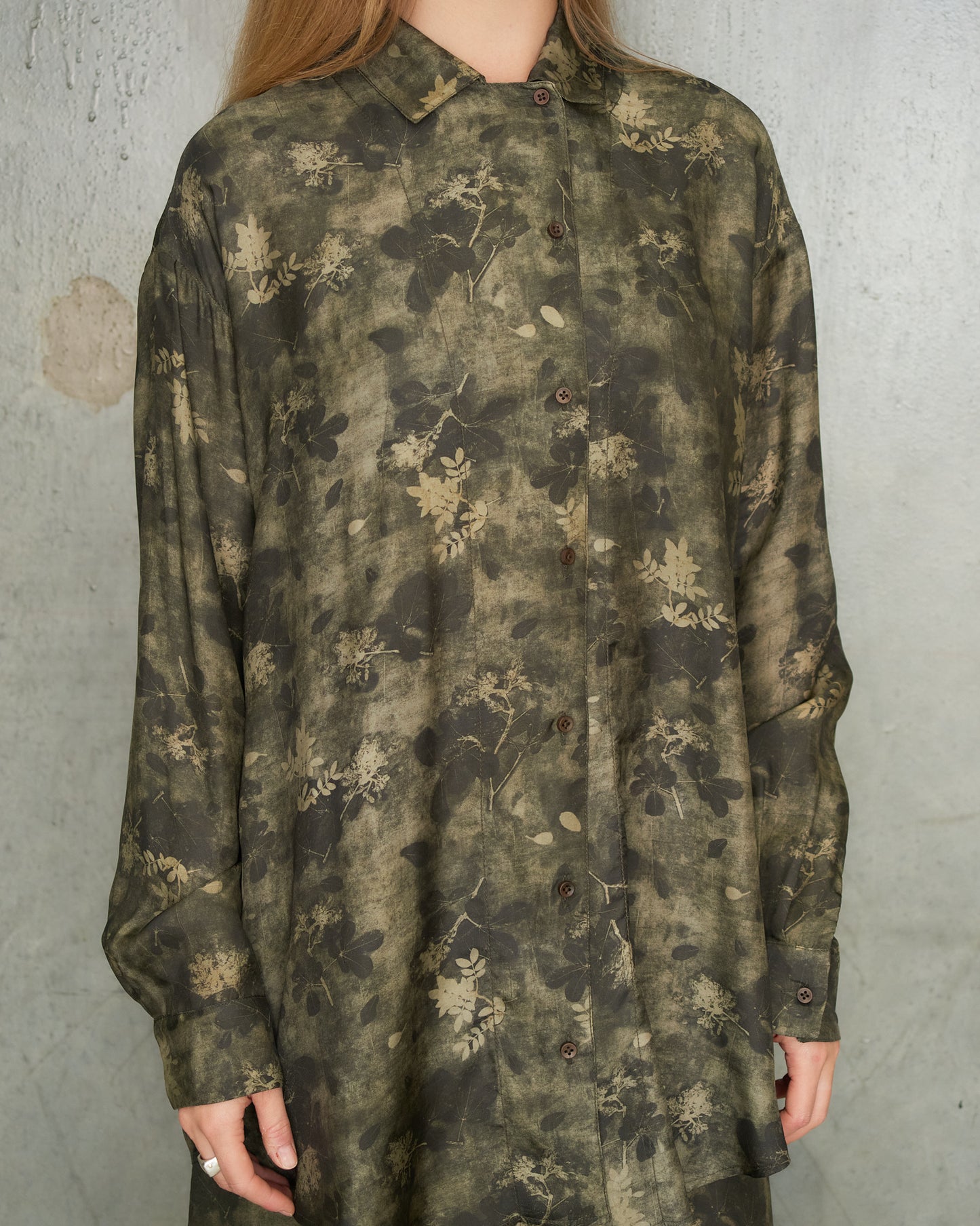 Green Grey Floral Tyesha Top