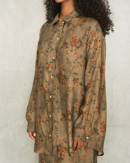 Grey Floral Tyesha Top