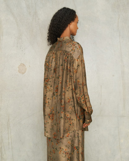 Grey Floral Tyesha Top