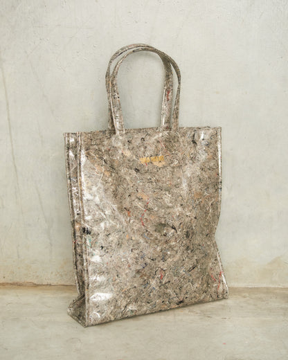 Grey Brown Shopping Tote