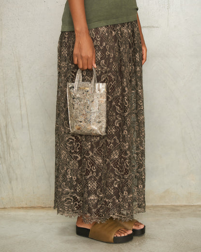 Grey Brown Small Case Bag