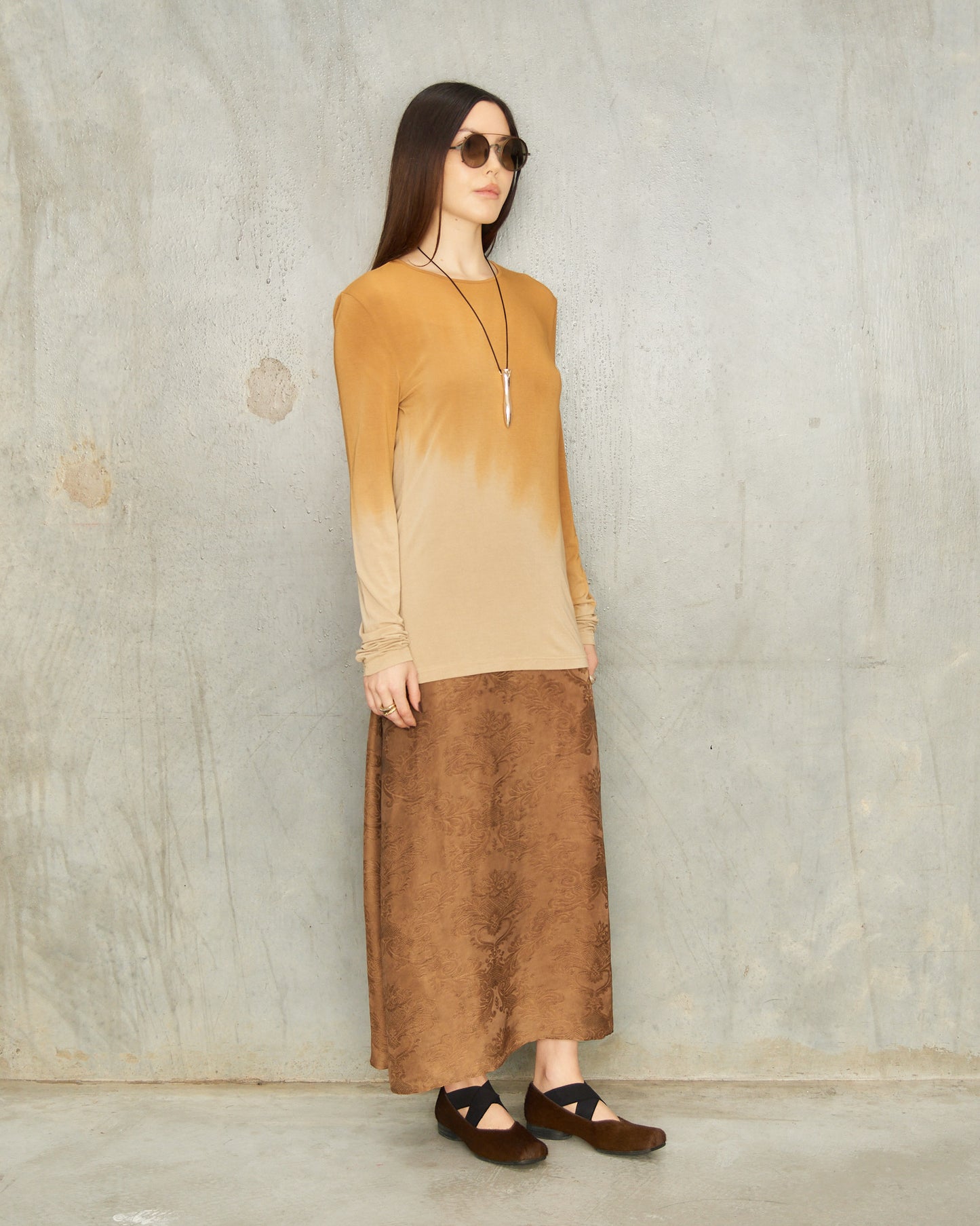 Mustard Dip Dyed Ti Top