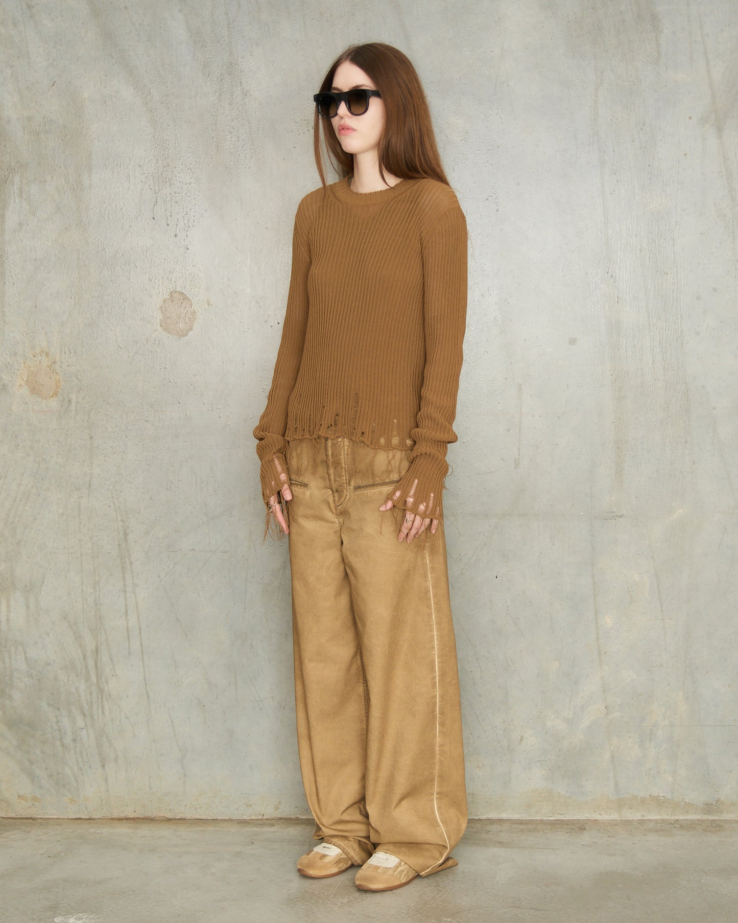 Mustard Trim Long Sleeve Top