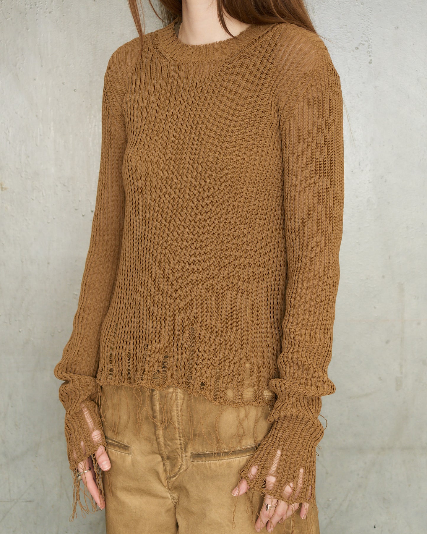 Mustard Trim Long Sleeve Top