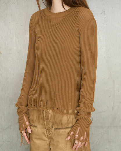 Mustard Trim Long Sleeve Top