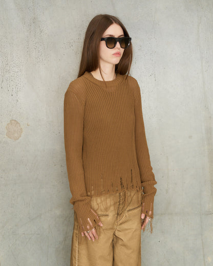 Mustard Trim Long Sleeve Top