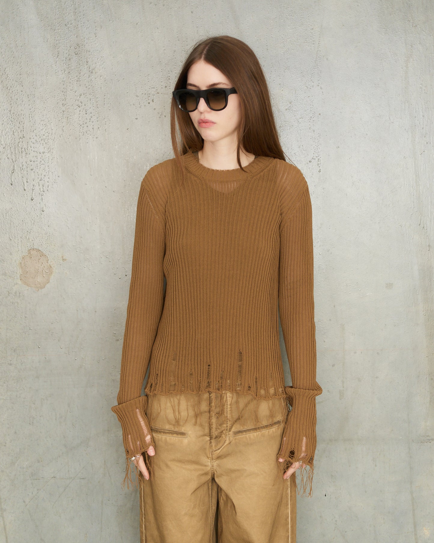 Mustard Trim Long Sleeve Top