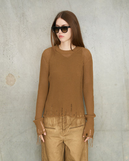 Mustard Trim Long Sleeve Top