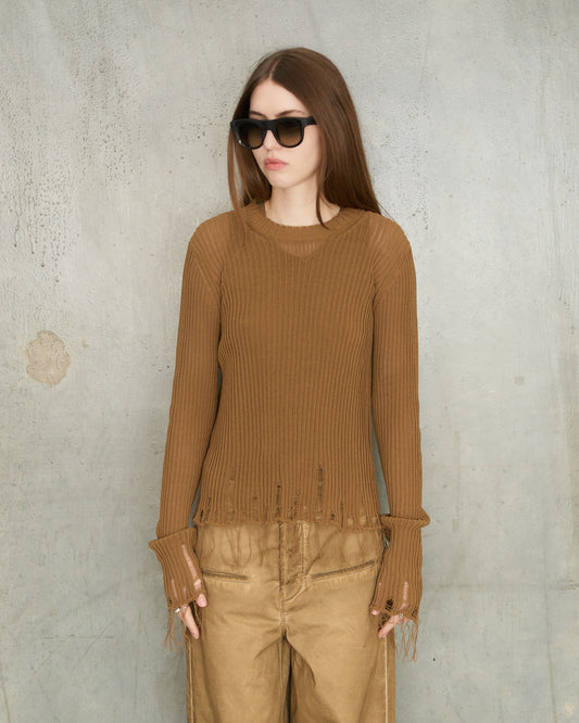 Mustard Trim Long Sleeve Top