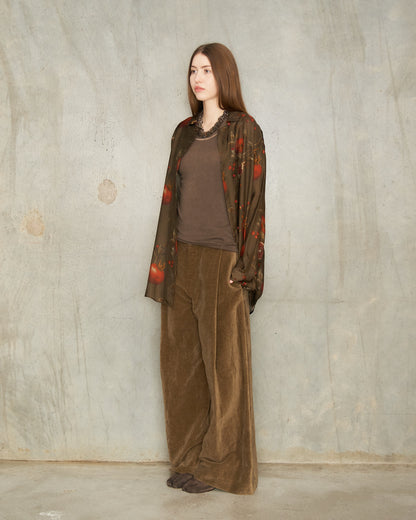 Mustard Velvet Pudding Pants
