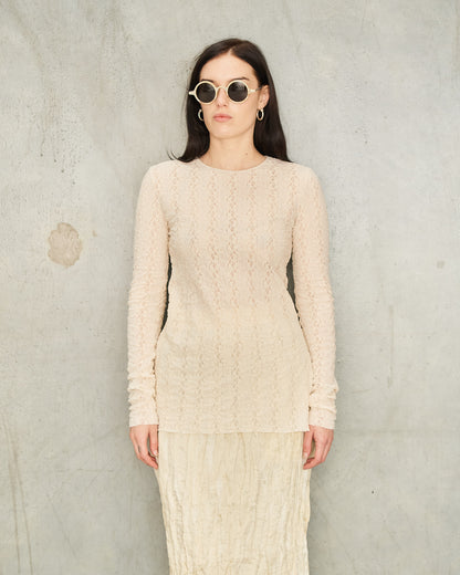 Off-White Lace Teresa Top