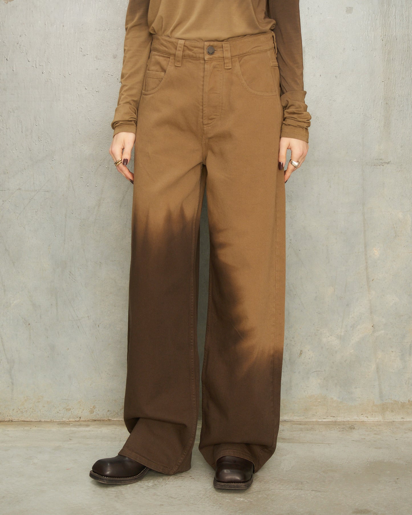 Olive Dip Dyed Phyllis Pants