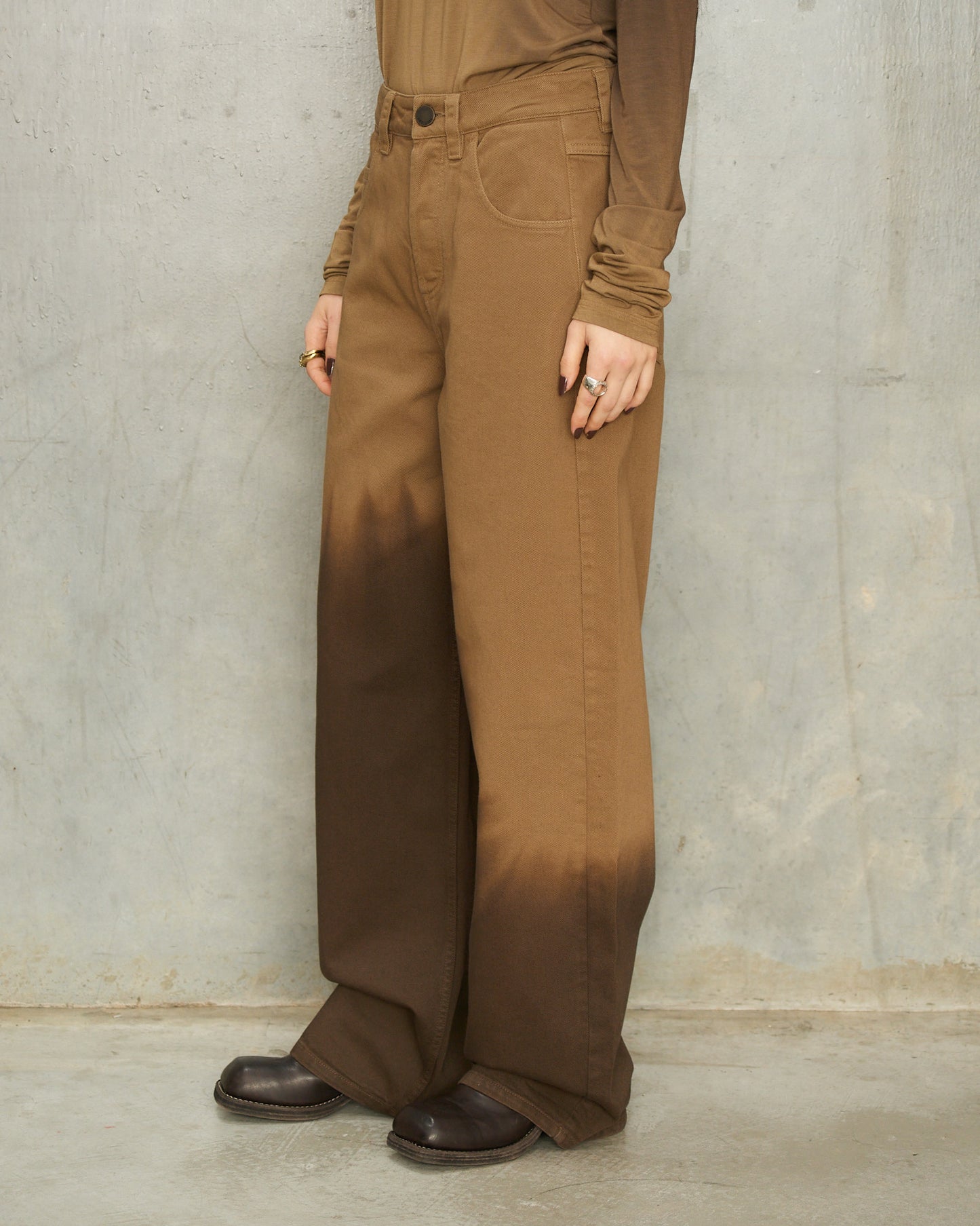Olive Dip Dyed Phyllis Pants