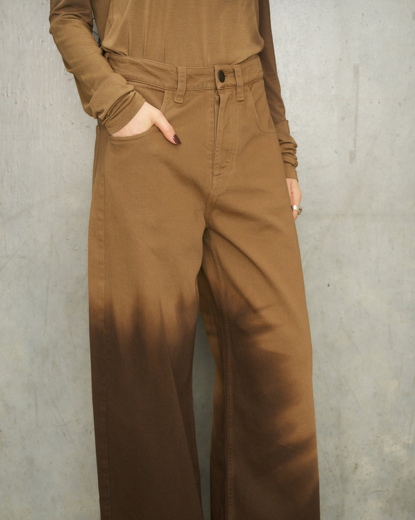 Olive Dip Dyed Phyllis Pants